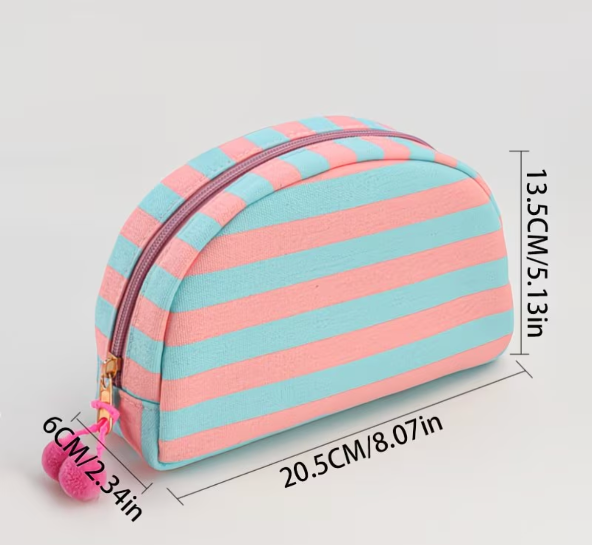 Cosmetic Bag - Purple and White Checkered