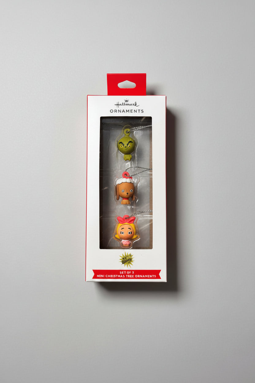 Christmas Ornaments - Set of 3 Mini - The Grinch - HALLMARK