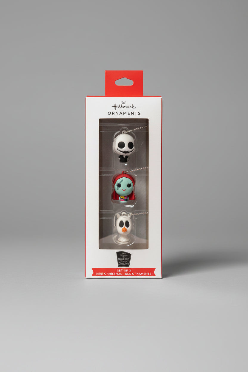 Christmas Ornaments - Set of 3 Mini - The Nightmare Before Christmas - HALLMARK