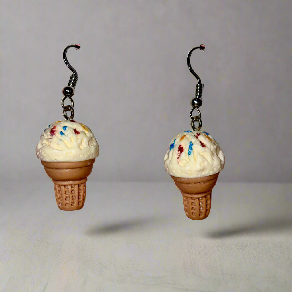 Earrings - Sprinkle Ice Cream Cones