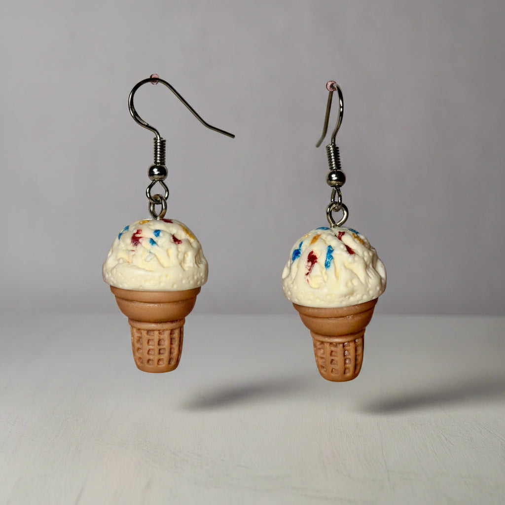 Earrings - Sprinkle Ice Cream Cones