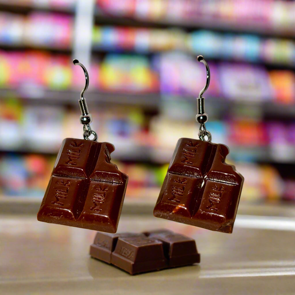 Earrings - Chocolate Bar