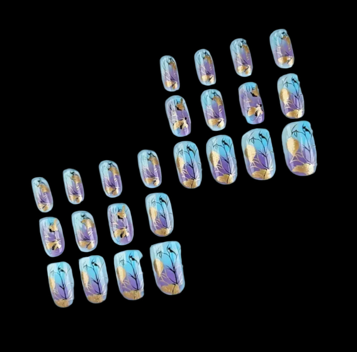 Press on Nails - Black Bird on a Tree