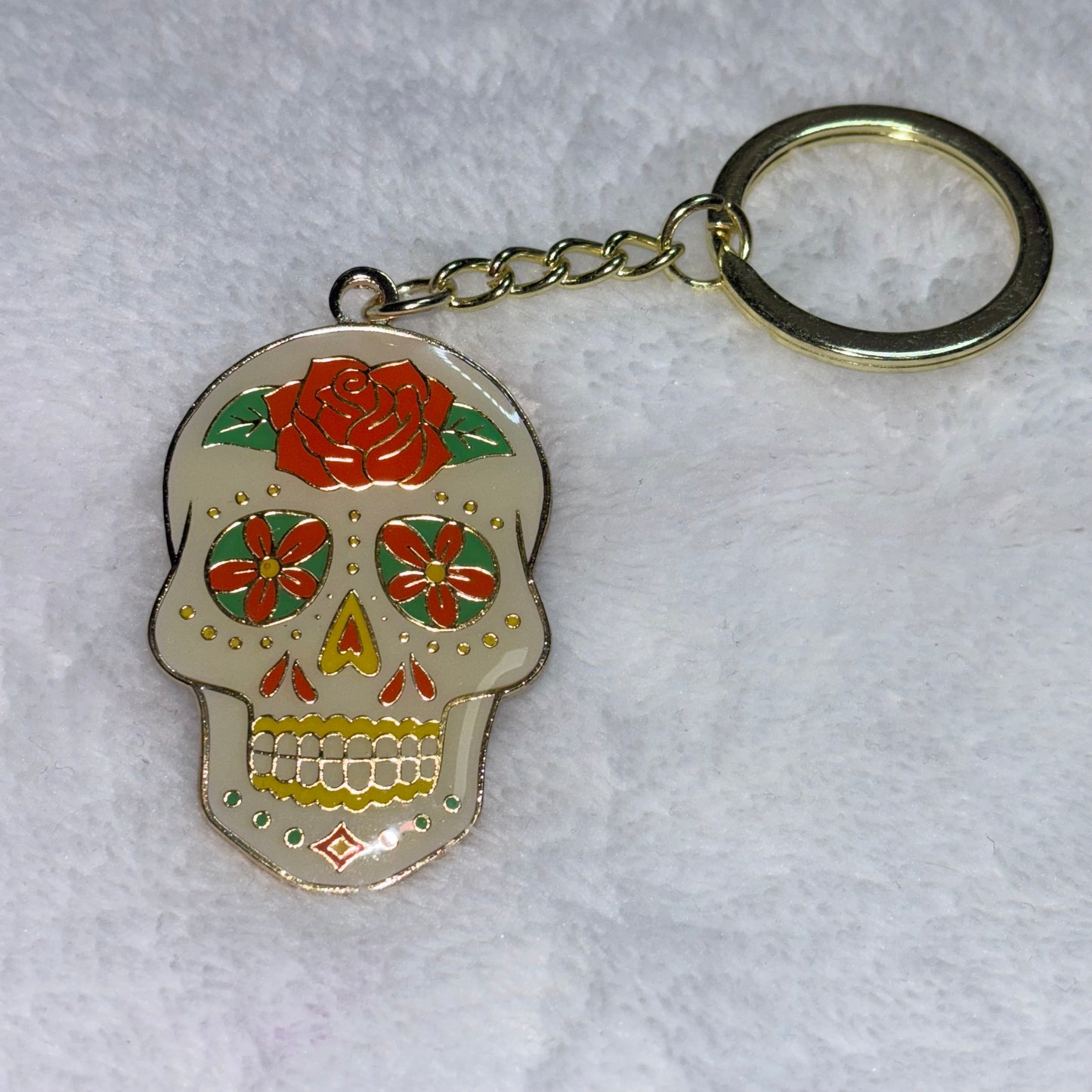 Keychain - Sugar Skull (Dia de los Muertos)