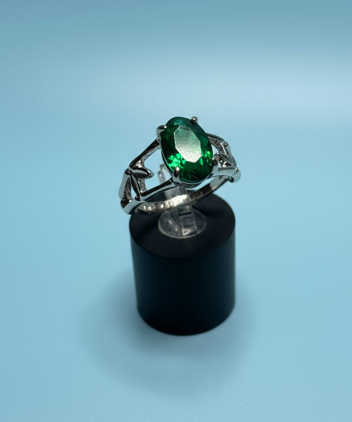 Ring - Size 7.5 - Simulated Emerald