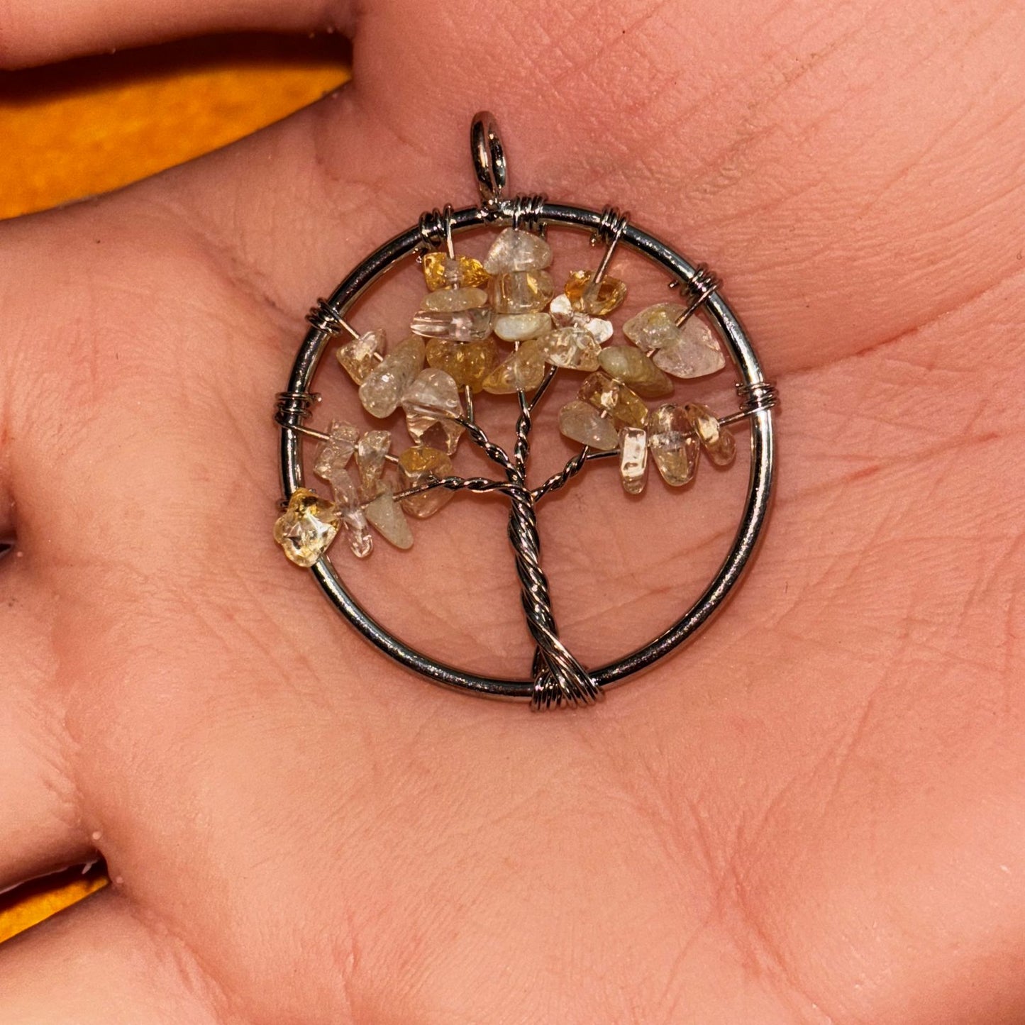 Necklace - Tree of Life with Citrine Gemstones