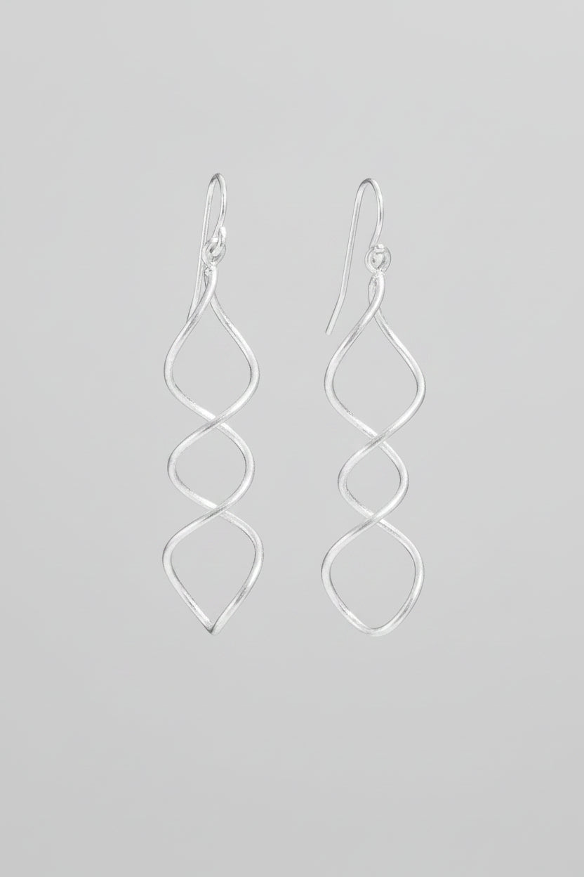 Earrings - Silver Twist