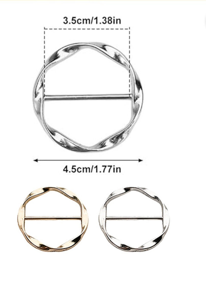 Scarf Buckle - Silver - Scarf/Shirt Ring