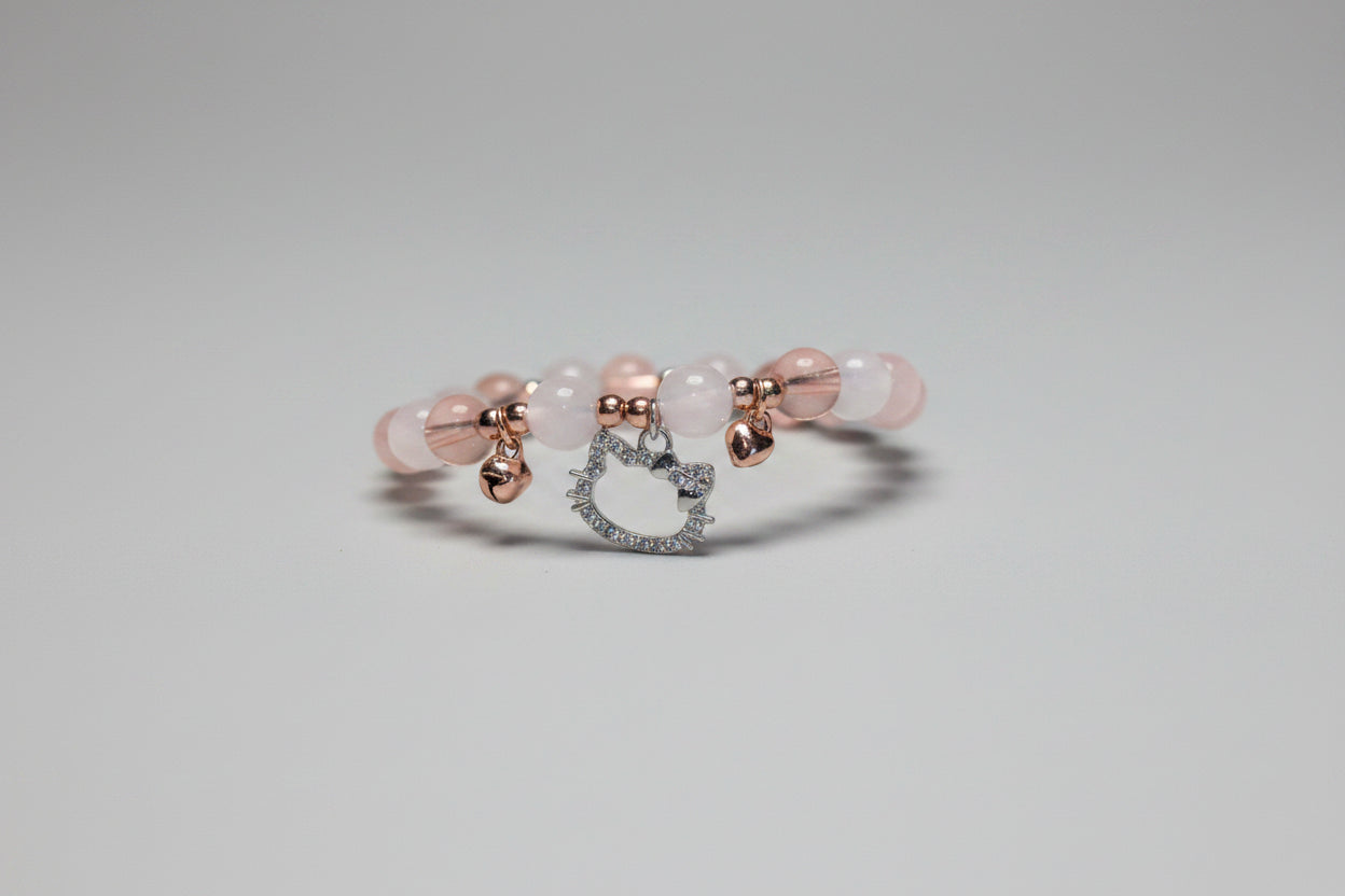 Bracelet - Hello Kitty - White Beaded
