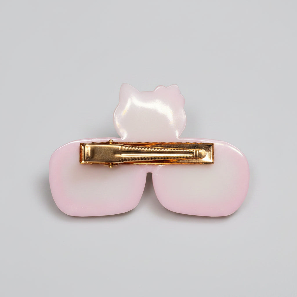 Hair Clip - Hello Kitty sitting on Glasses
