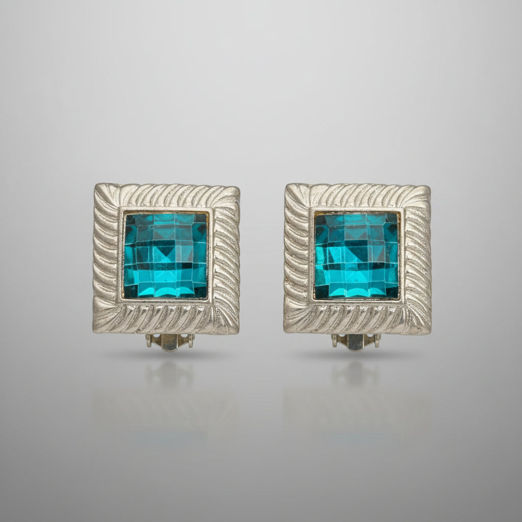 Earrings - Clip on - Pastel - Blue