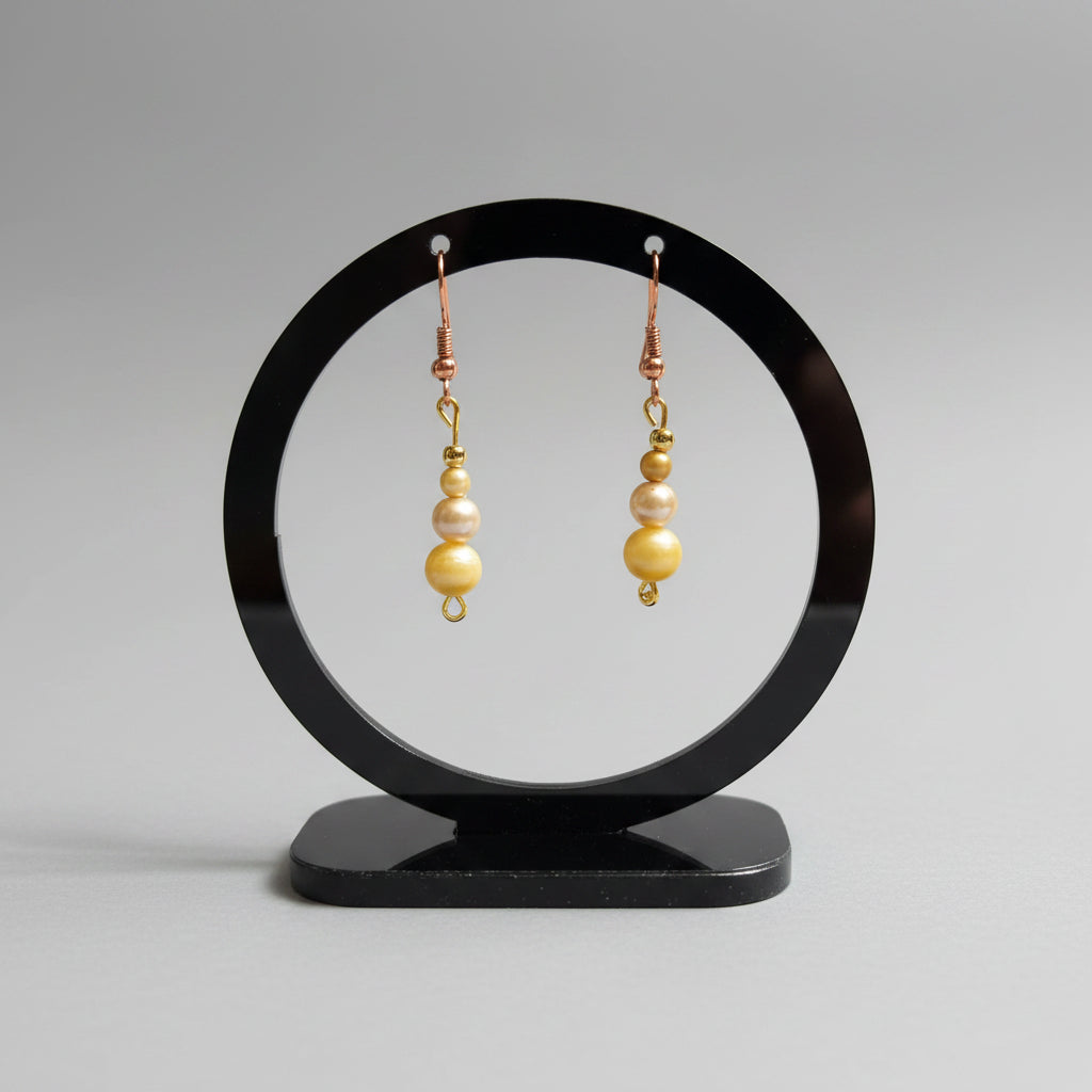 Earrings - Handmade - Faux Pearl Beads