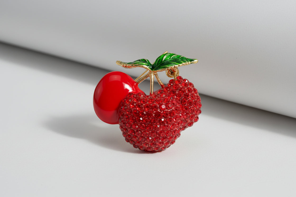 Brooch - Triple Cherries