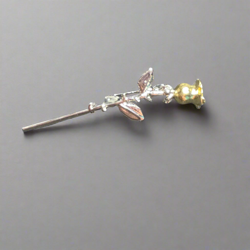 Brooch - Gold and Silver Rose
