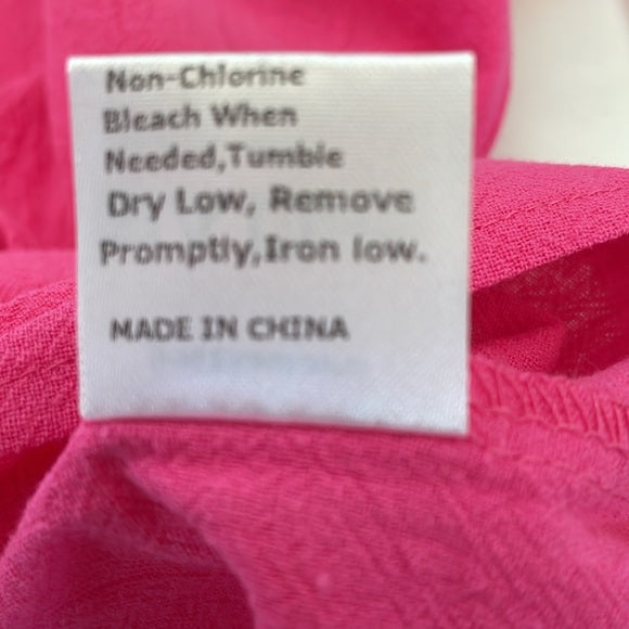 Women's Hot Pink Floral Blouse