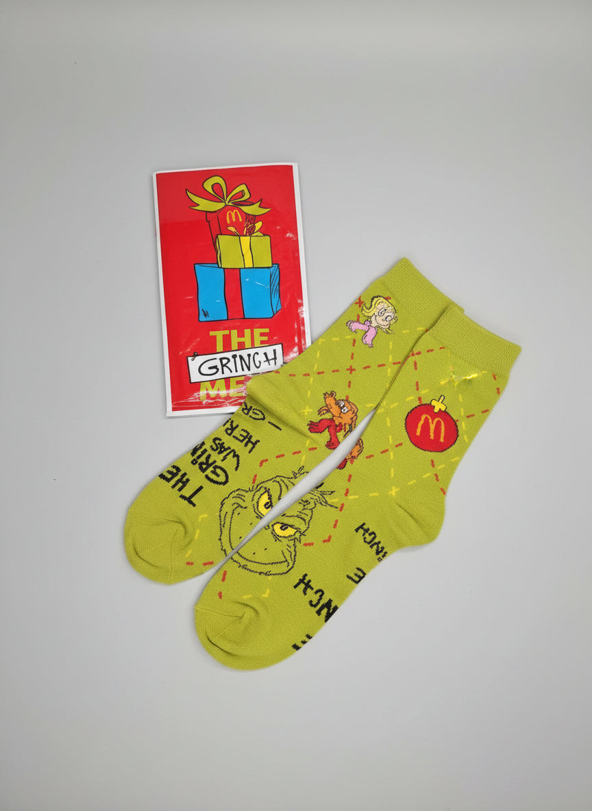 Limited Edition - McDonald's Grinch Meal Themed Socks