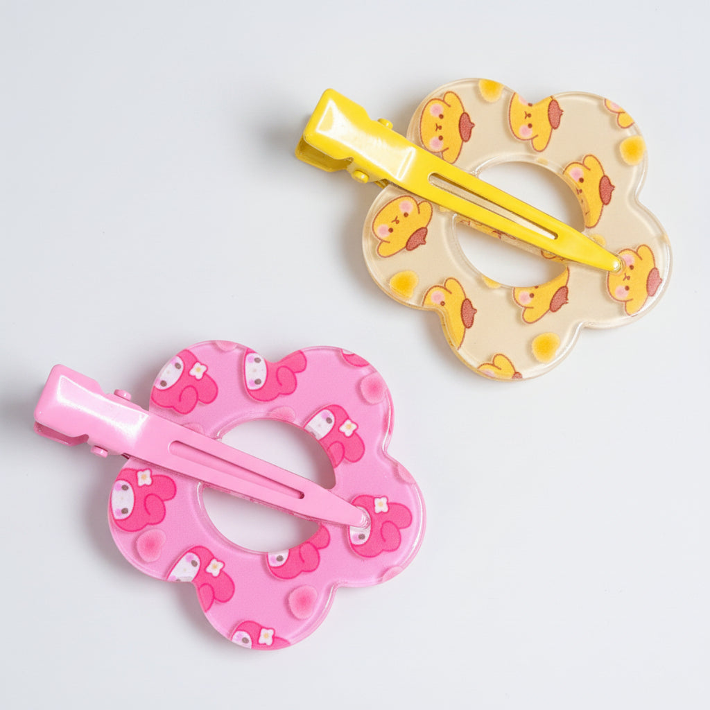 Hair Clips - Pompompurin and My Melody