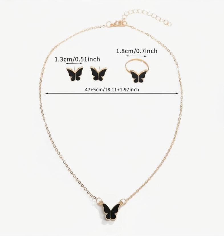 Jewelry Set - Enamel Butterfly Set