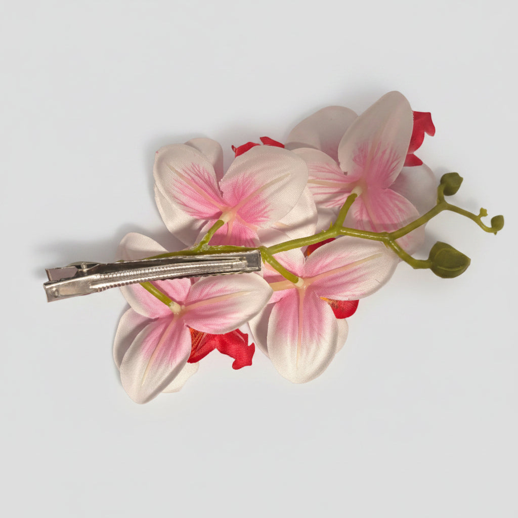 Hair Clip - Handmade - Hawaiian Orchid