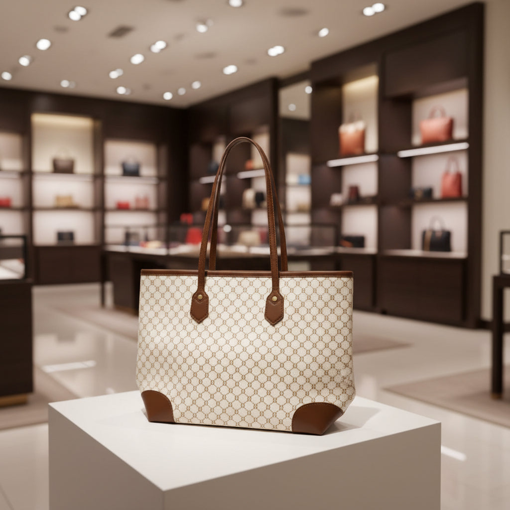 Handbag - Vintage Inspired Canvas Tote - Commuter - Shoulder Bag