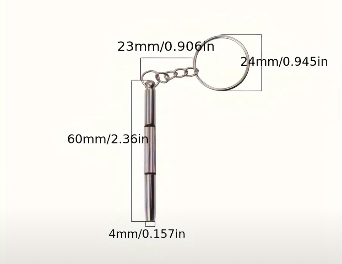 Eyeglass Repair Kit - 3 Screwdrivers with Keychain ring
