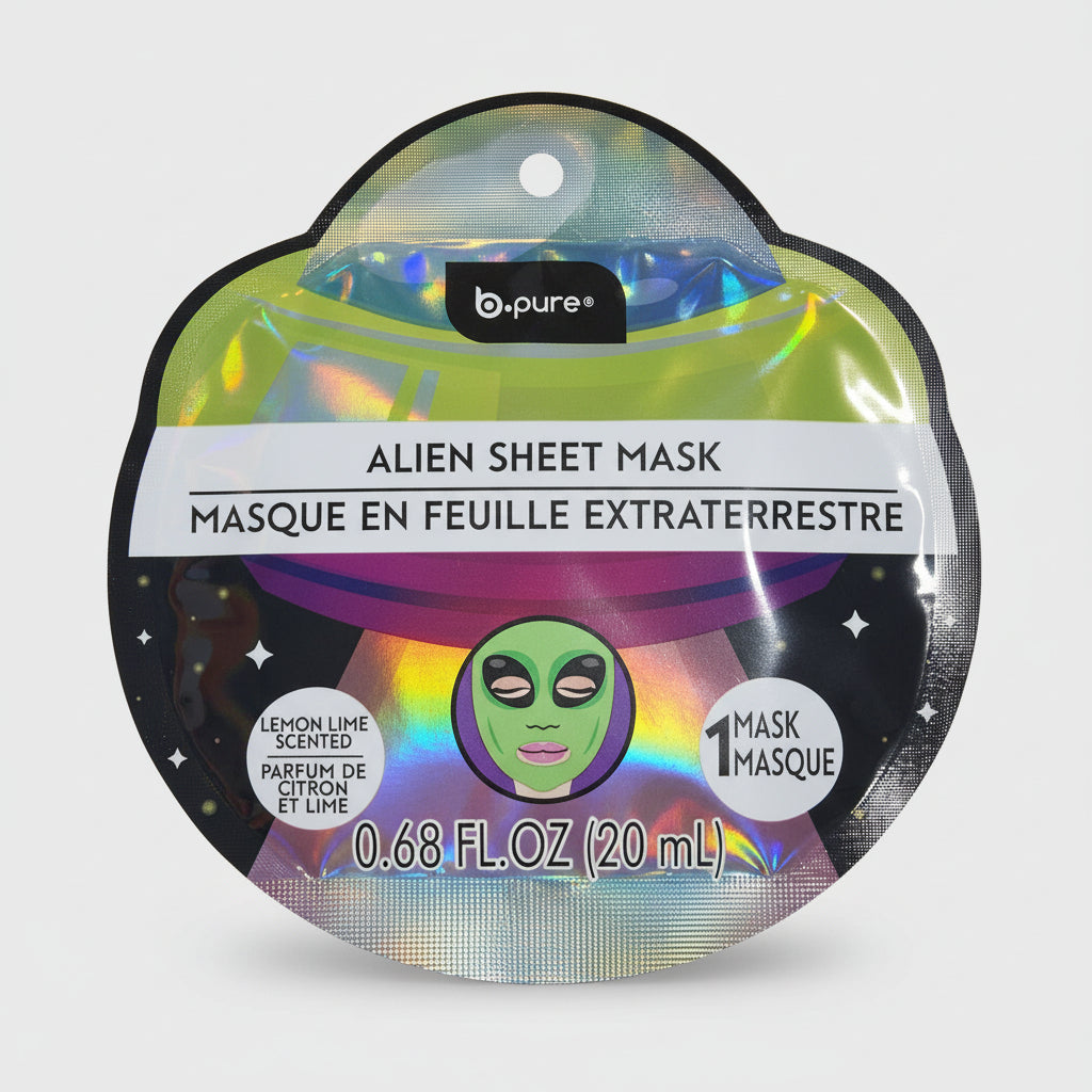 Beauty Mask - Alien Sheet - Lemon Lime Scented