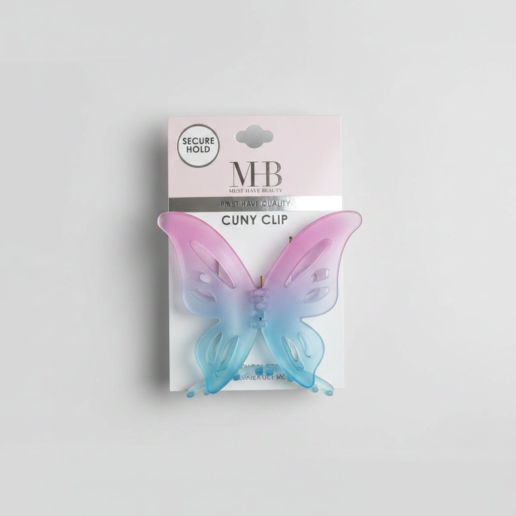 Hair Claw - Butterfly - Pink Blue
