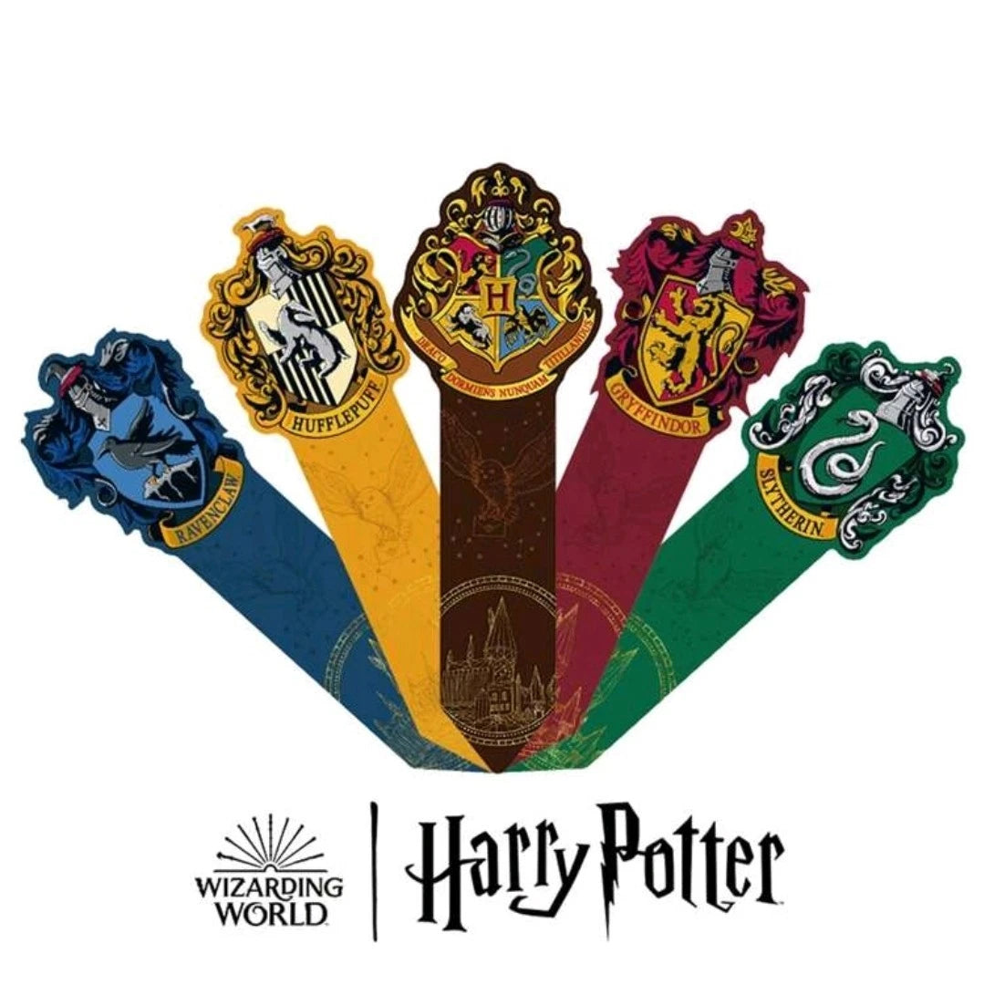 Bookmark - Hogwarts - with Harry Potter - House Crest Collection - Set of 5