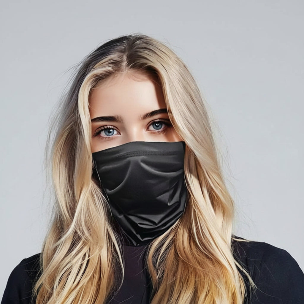 Multi-Functional Black Face Mask Scarf