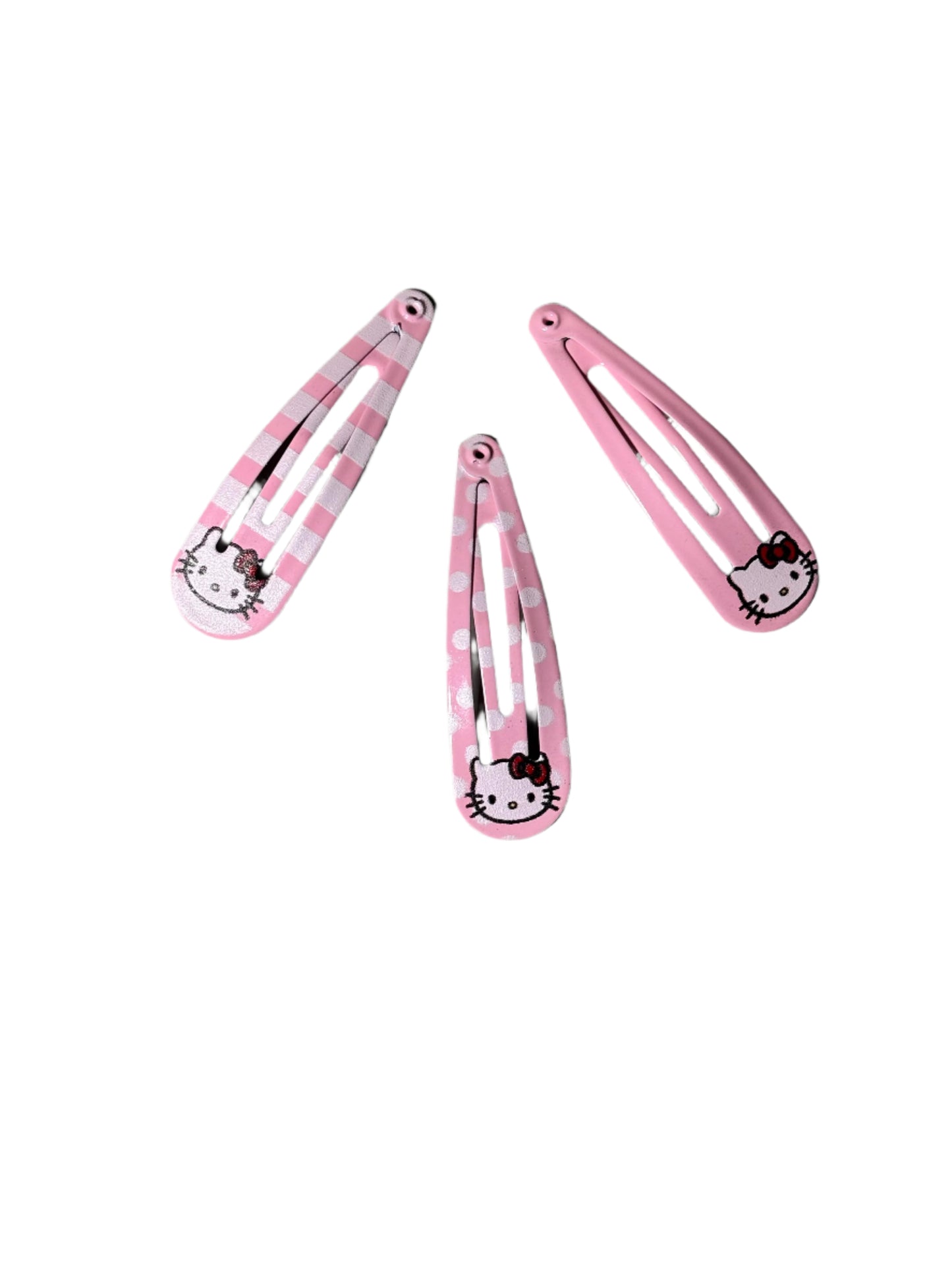 Hair Clips - Set of 3 Sanrio Pink Hello Kitty