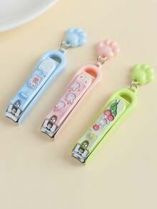 Nail Clippers - Kawaii Style - Bunny with Flowers - Macron Green