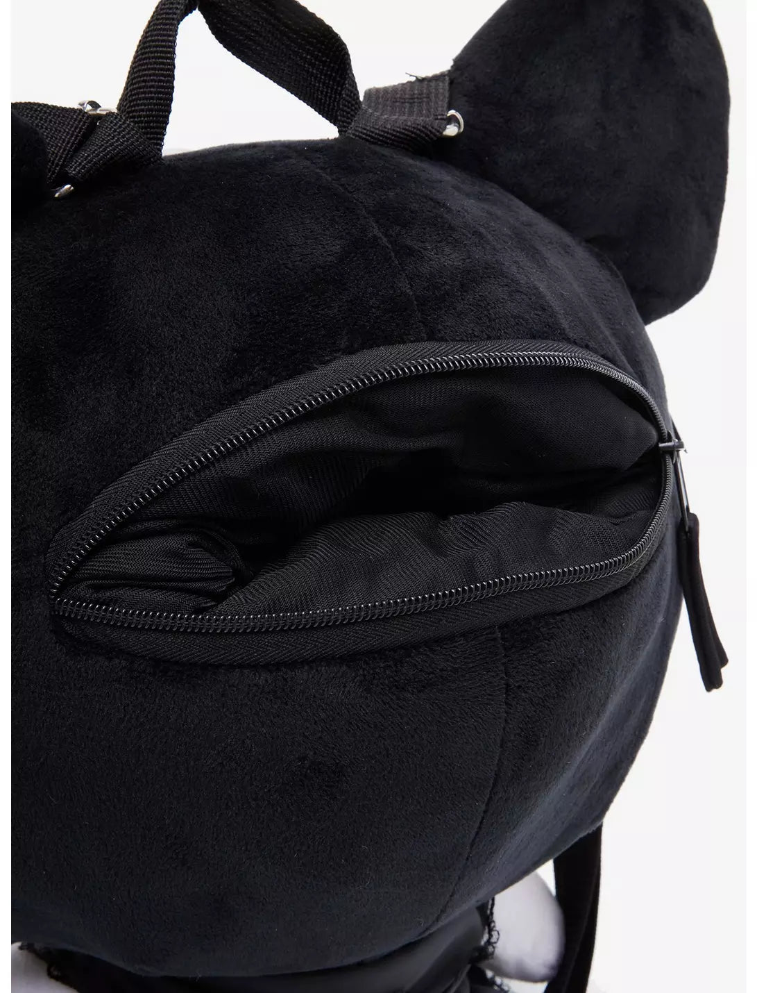 Plush Backpack - Sanrio - Kuromi -  in a Lolita-inspired Satin Black Dress - 12"x19"