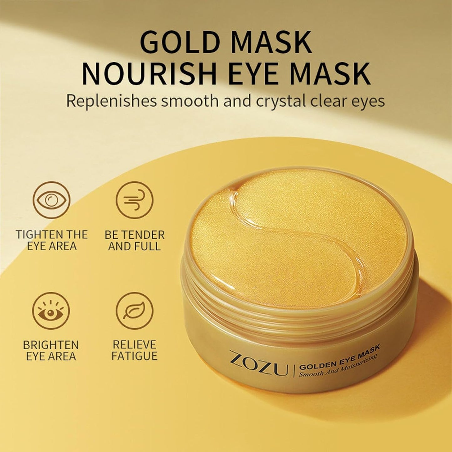 Golden Eye Mask - ZOZU - Contains 24K Gold