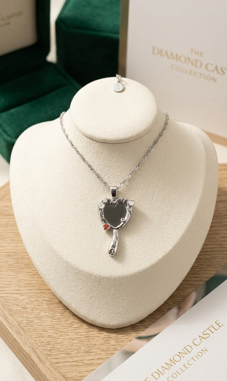 Necklace - Barbie and the Diamond Castle "Melody's Mirror" - Silver Tone - #1056