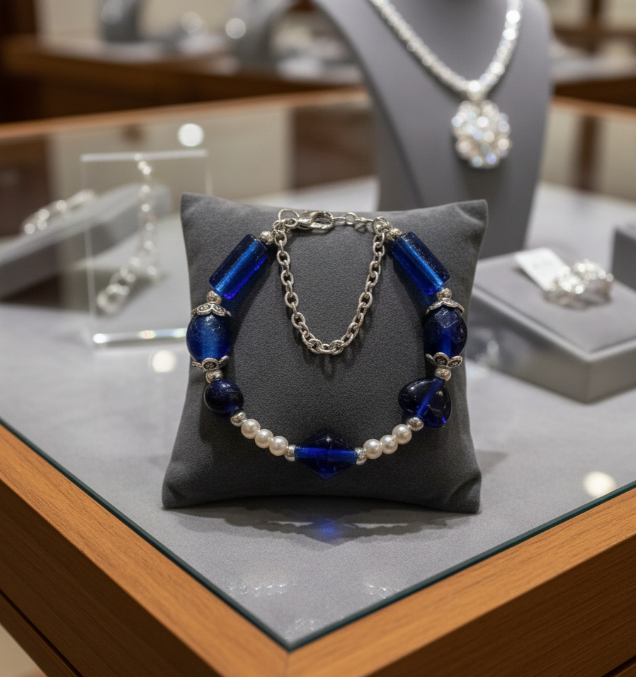 Handmade - Bluebell Bliss - Bracelet - 7"