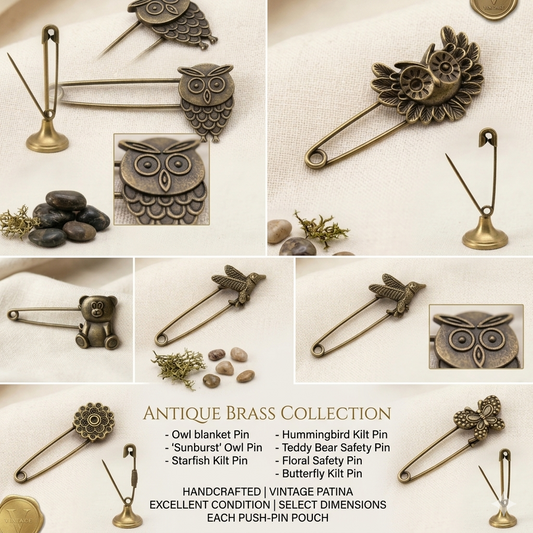 Safety Pin - Vintage - Brass - Collector's
