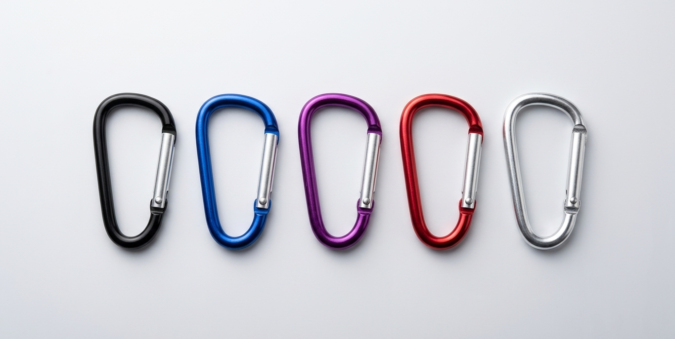 Carabiners - Compact Sized Keychain or Small Duty - Set of 5