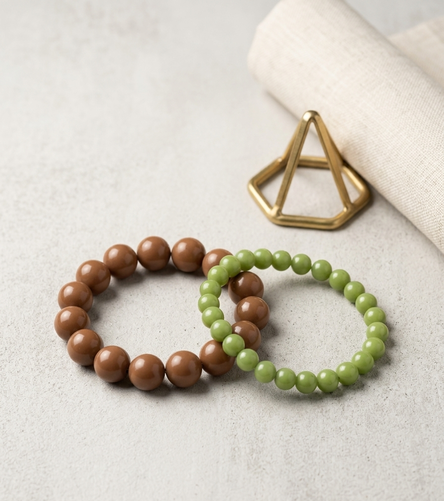 Stretch Beaded Bracelets - Set of Two