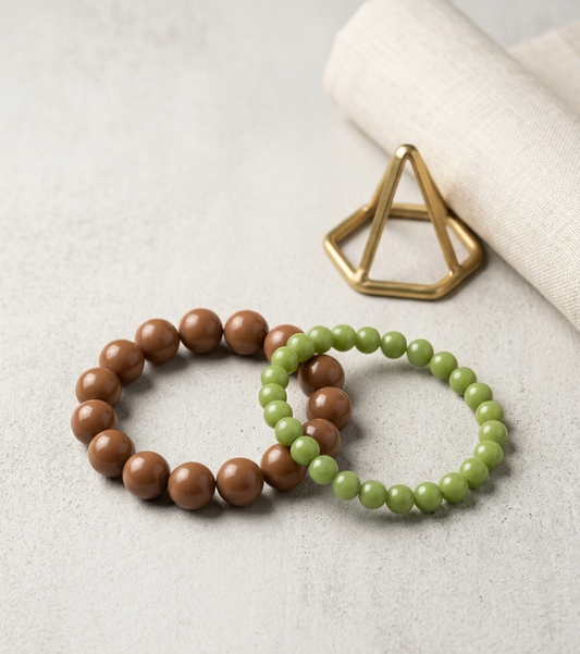 Stretch Beaded Bracelets - Set of Two