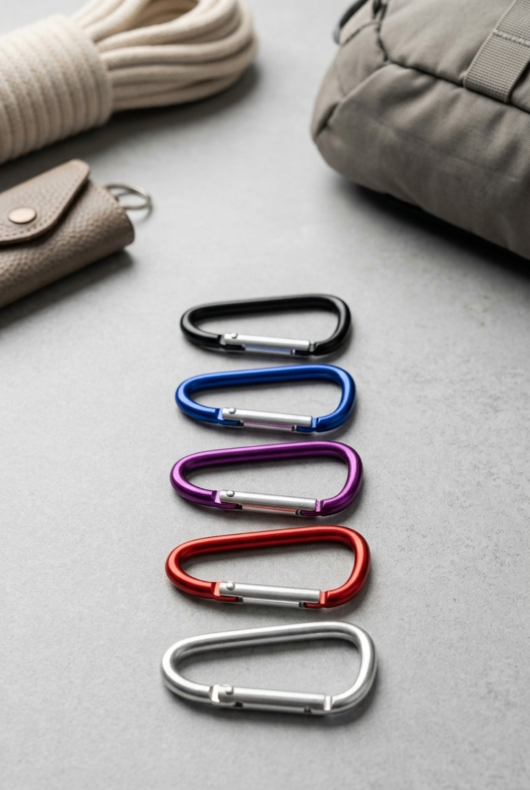 Carabiners - Compact Sized Keychain or Small Duty - Set of 5