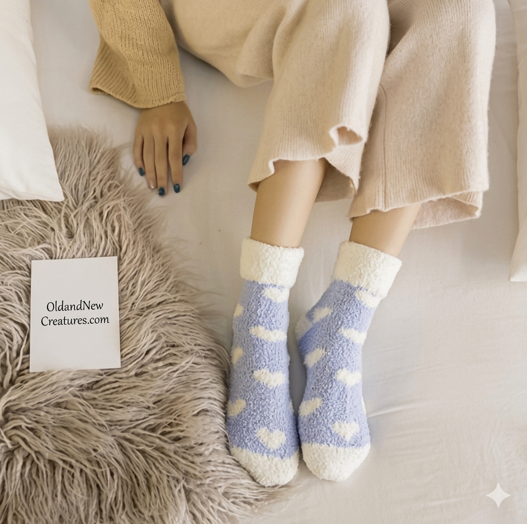 Socks - Super Soft Ankle High with Heart Pattern