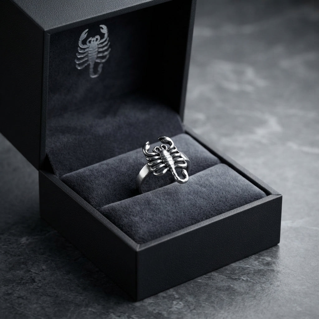 Ring - Scorpion - Open End - Silver Tone - Size US 9