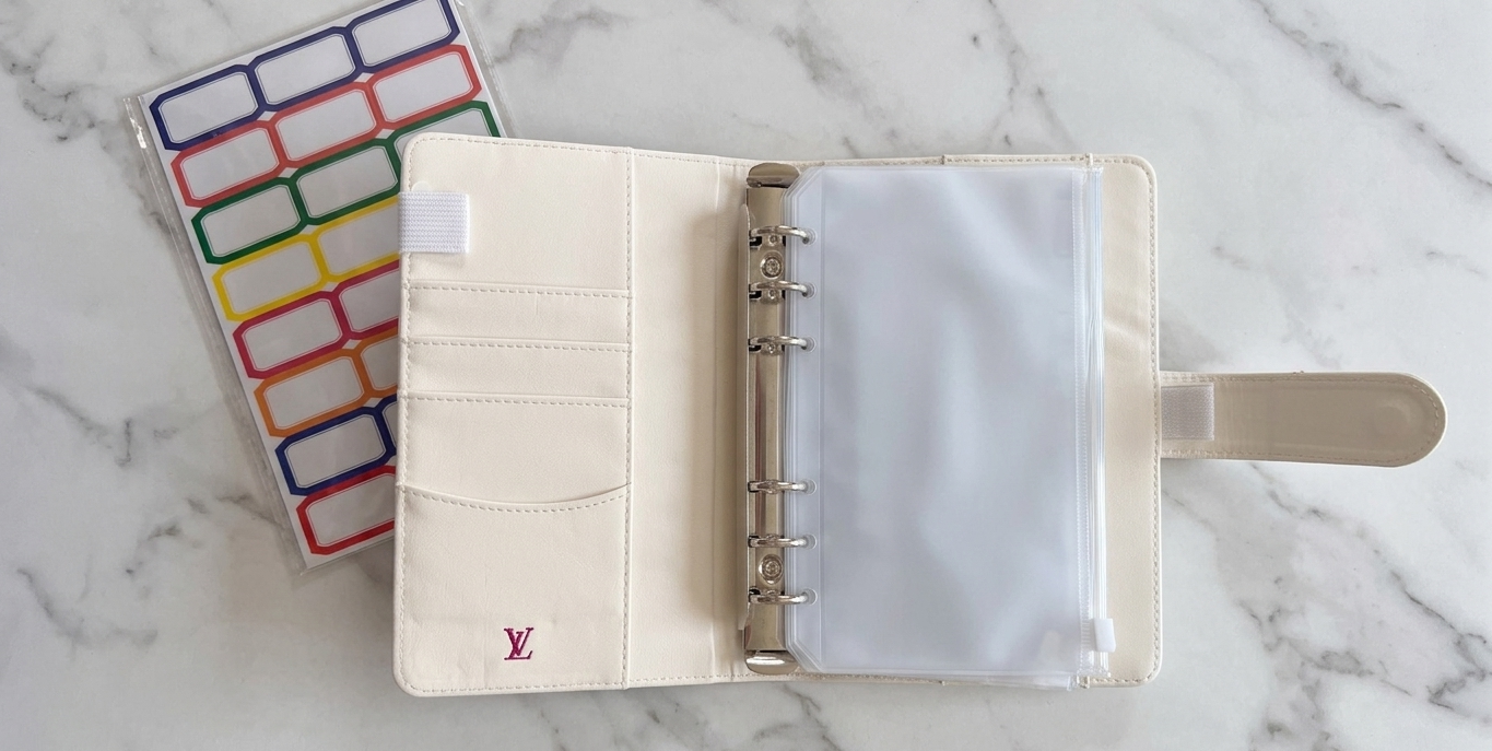 LV Designer Card Holder Book with Magnetic Closure