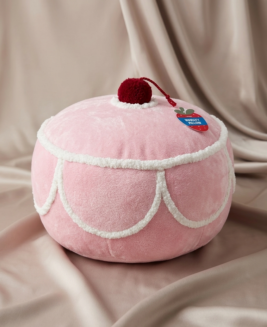 Pillow - Pink Cake with a Cherry on Top