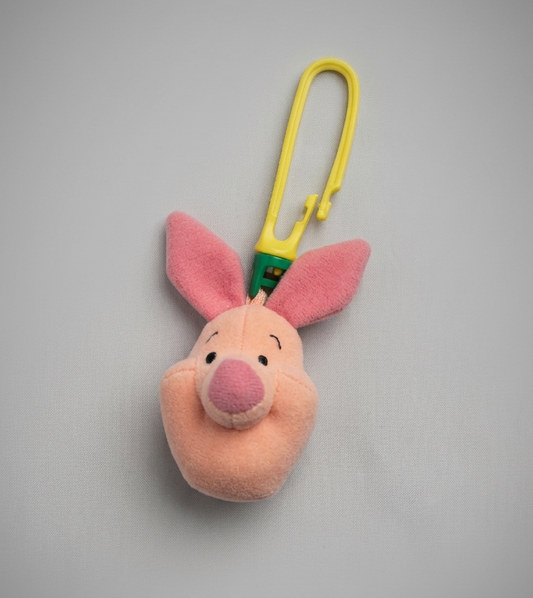 Keychain - Vintage - 1999 - Piglet Plush - Bag Clip