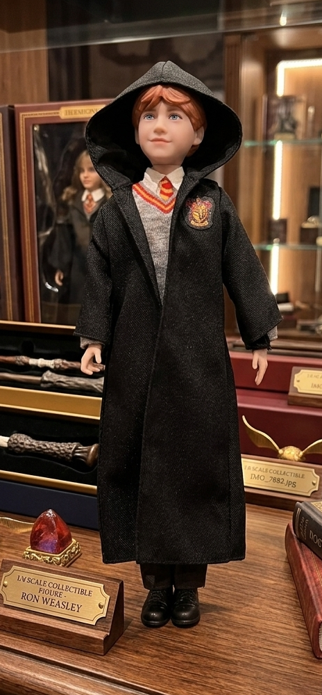Action Figure - Hogwarts - by Mattel -  Harry Potter - Ron Weasley in Hogwarts Uniform