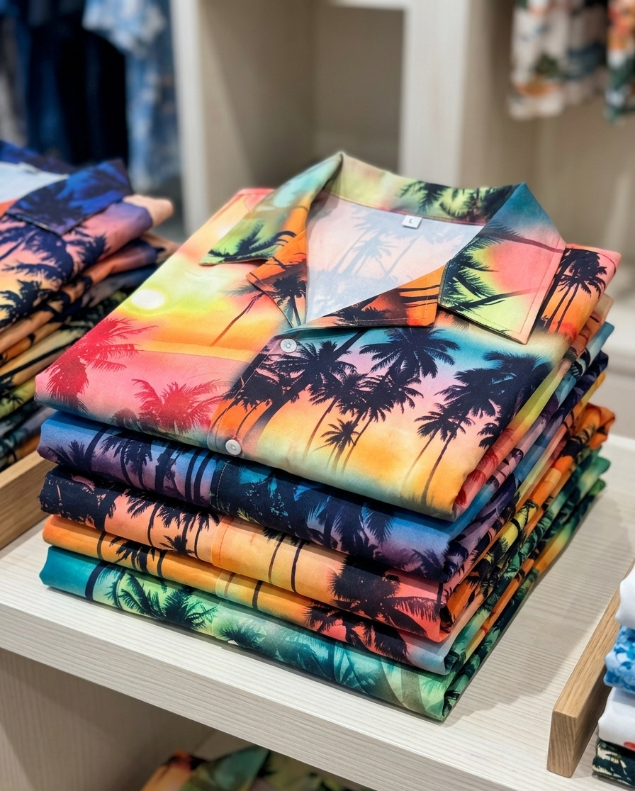 Men's Short Sleeve Tropical Shirt - 2X