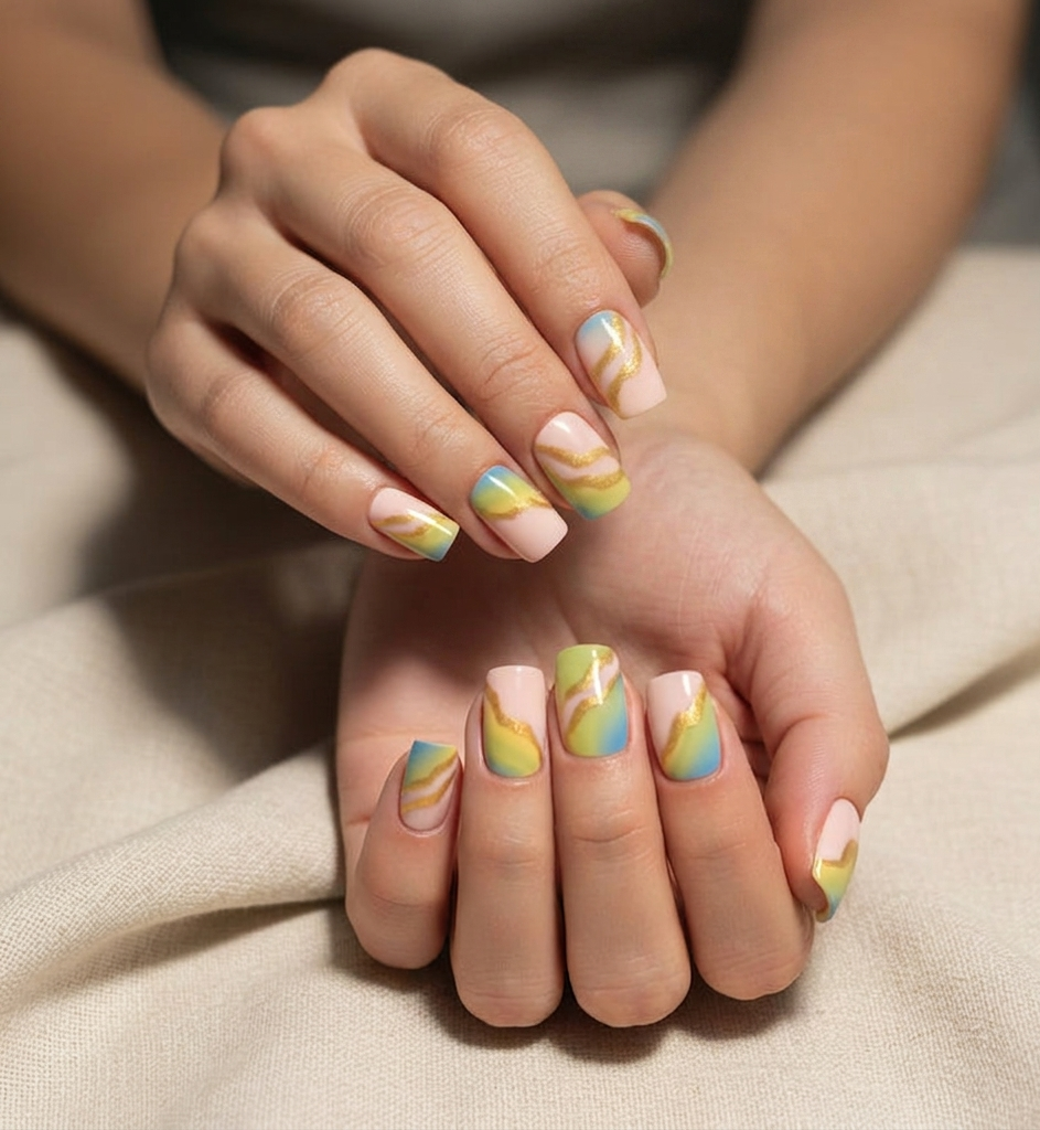 Press on Nails - Pineapple Express