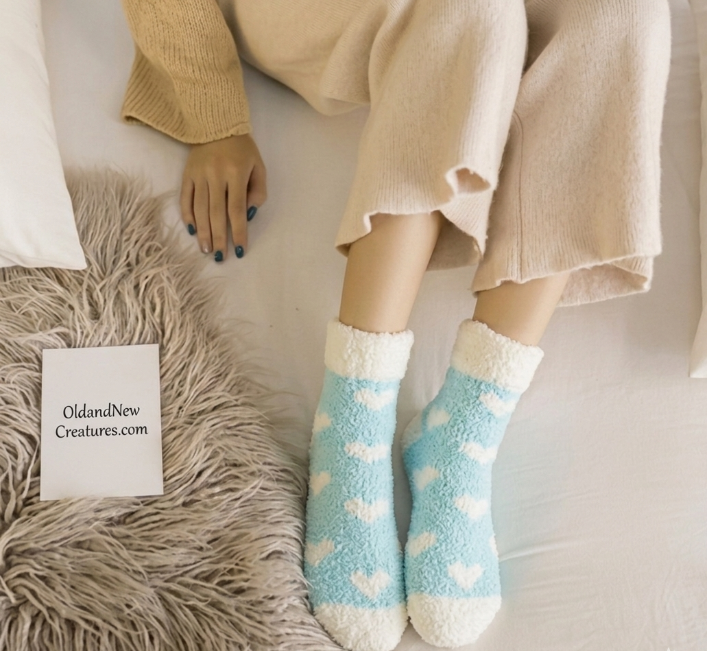 Socks - Super Soft Ankle High with Heart Pattern