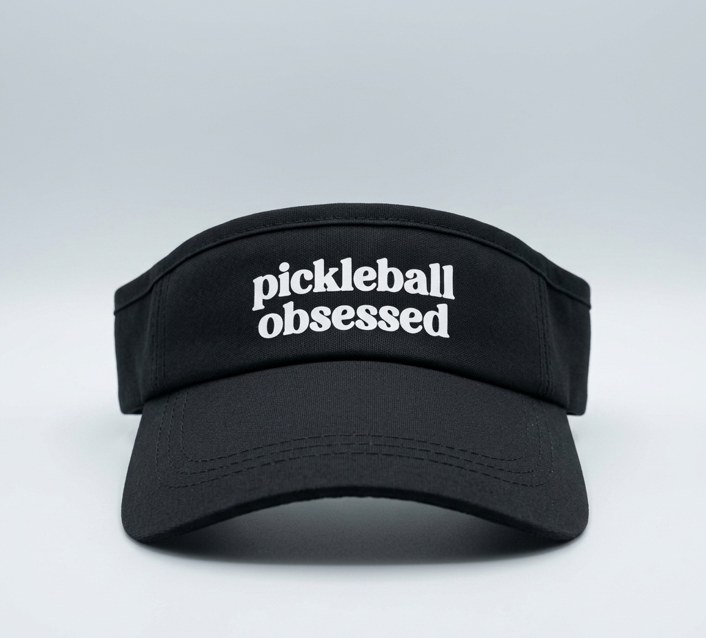 Pickleball Obsessed Sun Visor - Black